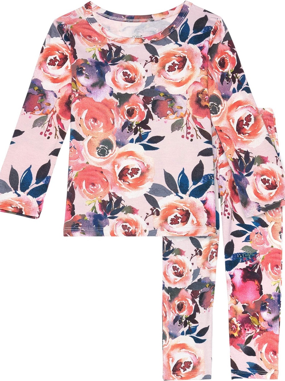 Posh Peanut Dusk Rose Long Sleeve Pajama Set